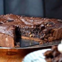 Tarte aux pacanes et chocolat noir- Dark chocolate pecan pie